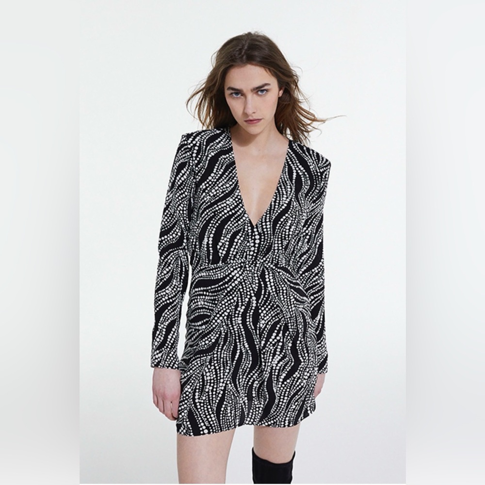 The Kooples Monochrome Swirl Dress